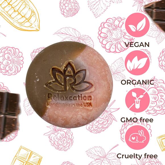 Raspberry Chocolate Natural Soap Bar - Picture 4 of 6